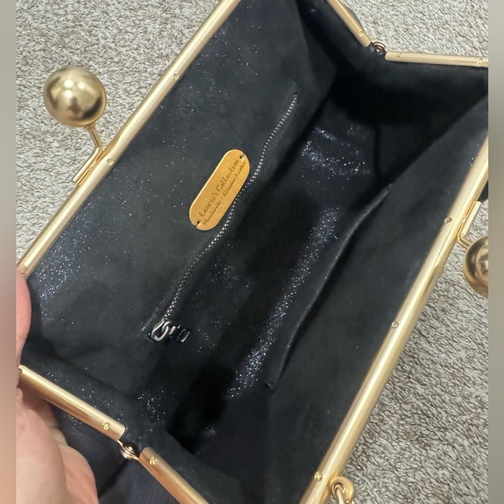 Genuine Pebble Leather Handmade Vintage Style Extra Large Kisslock Frame Bag - Picture 16 of 16